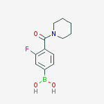 Structure of 3-FLUORO-4-(PIPERIDINE-1-CARBONYL)BENZENEBORONIC ACID