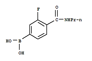 Structure of 3-Fluoro-4-(propylcarbamoyl)benzeneboronic acid