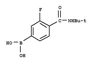 Structure of 4-(TERT-BUTYLCARBAMOYL)-3-FLUOROBENZENEBORONIC ACID 98