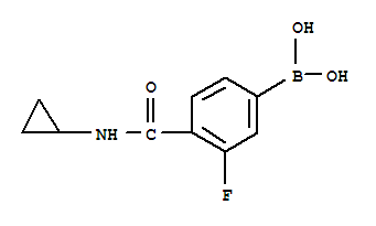 Structure of 4-(Cyclopropylcarbamoyl)-3-fluorophenylboronic acid