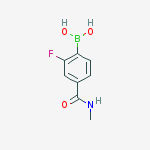 [2-fluoro-4-(methylcarbamoyl)phenyl]boronic acid结构式
