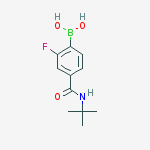 Structure of 4-tert-ButylcarbaMoyl-2-fluorobenzeneboronic acid, 97%