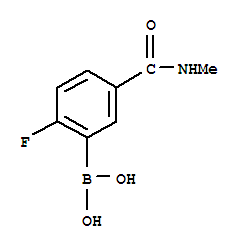 Structure of 2-FLUORO-5-(METHYLCARBAMOYL)BENZENEBORONIC ACID