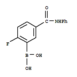 Structure of 2-FLUORO-5-(PHENYLCARBAMOYL)BENZENEBORONIC ACID