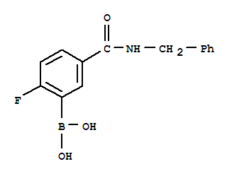 Structure of 5-(BENZYLCARBAMOYL)-2-FLUOROBENZENEBORONIC ACID
