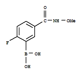 N-甲氧基-3-硼-4-氟苯甲酰胺结构式