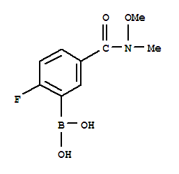 Structure of 2-FLUORO-5-(METHOXY(METHYL)CARBAMOYL)PHENYLBORONIC ACID