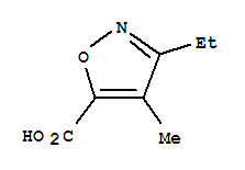 Structure of 5-Isoxazolecarboxylic  acid,  3-ethyl-4-methyl-