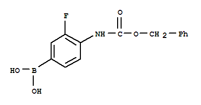Structure of 4-(BENZYLOXYCARBONYLAMINO)-3-FLUOROPHENYLBORONIC ACID