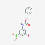 Structure of (3-(((Benzyloxy)carbonyl)amino)-5-fluorophenyl)boronic acid