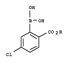 2-羧基-5-氯苯基硼酸结构式