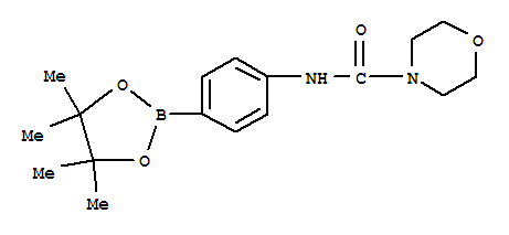Structure of 4-(MORPHOLINYLCARBONYLAMINO)PHENYLBORONIC ACID, PINACOL ESTER