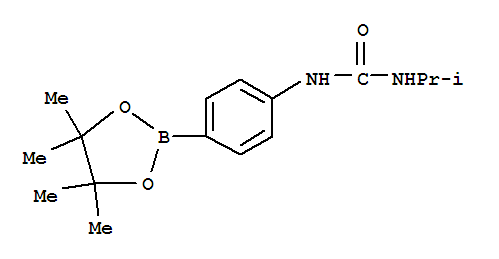 Structure of 4-[(ISOPROPYLCARBAMOYL)AMINO]BENZENEBORONIC ACID, PINACOL ESTER 98%4-(3-ISOPROPYLUREIDO)BENZENEBORONIC ACID, PINACOL ESTER