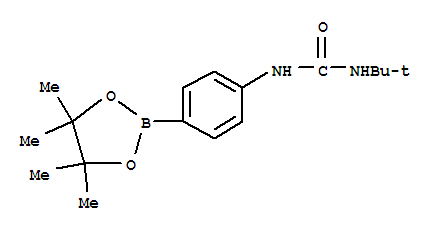 Structure of 4-[(TERT-BUTYLCARBAMOYL)AMINO]BENZENEBORONIC ACID, PINACOL ESTER 98%4-(3-TERT-BUTYLUREIDO)BENZENEBORONIC ACID, PINACOL ESTER