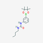 Structure of 1-butyl-3-(3-(4,4,5,5-tetramethyl-1,3,2-dioxaborolan-2-yl)phenyl)urea