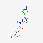 1-(3-Fluorophenyl)-3-(3-(4,4,5,5-tetramethyl-1,3,2-dioxaborolan-2-yl)phenyl)urea结构式