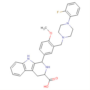 1H-Pyrido[3,4-b]indole-3-carboxylic acid,1-[3-[[4-(2-fluorophenyl)-1-piperazinyl]methyl]-4-methoxyphenyl]-2,3,4,9-tetrahydro-结构式