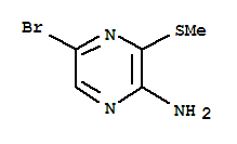 Structure of 2-AMINO-5-BROMO-3-METHYLTHIOPYRAZINE