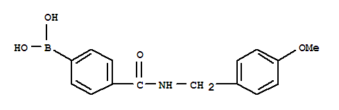 4-(4-Methoxybenzylcarbamoyl)phenylboronic acid结构式