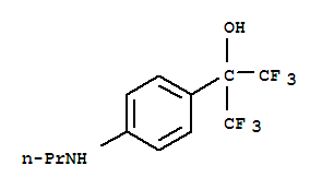 1,1,1,3,3,3-HEXAFLUORO-2-((4-PROPYLAMINO)PHENYL)PROPAN-2-OL结构式