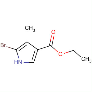 Structure of 1H-Pyrrole-3-carboxylic acid, 5-bromo-4-methyl-, ethyl ester