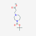 3-[4-[(2-methylpropan-2-yl)oxycarbonyl]-1,4-diazepan-1-yl]propanoic acid结构式