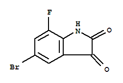 5-溴-7-氟-2,3-二氢-1h-吲哚-2,3-二酮结构式
