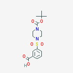 Structure of 3-(4-(TERT-BUTOXYCARBONYL)PIPERAZIN-1-YLSULFONYL)BENZOIC ACID