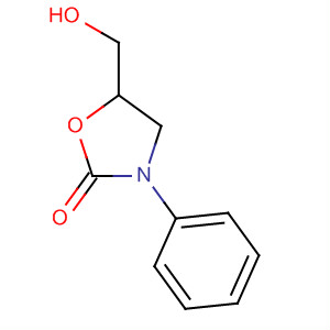 Structure of 2-Oxazolidinone, 5-(hydroxymethyl)-3-phenyl-, (R)-