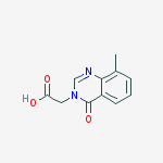 Structure of 2-(8-methyl-4-oxoquinazolin-3(4H)-yl)acetic acid
