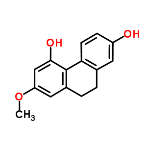 Structure of 7-methoxy-9,10-dihydrophenanthrene-2,5-diol