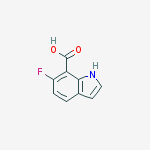 Structure of 1H-INDOLE-7-CARBOXYLIC ACID,6-FLUORO