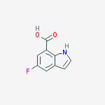 Structure of 5-fluoro-1H-indole-7-carboxylic acid