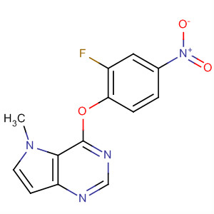 Structure of 5H-Pyrrolo[3,2-d]pyrimidine, 4-(2-fluoro-4-nitrophenoxy)-5-methyl-