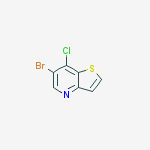 Structure of 6-bromo-7-chloro-thieno[3,2-b]pyridine