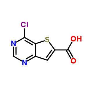 Structure of 4-chlorothieno[3,2-d]pyrimidine-6-carboxylic acid