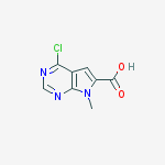 4-Chloro-1-methyl-7H-pyrrolo[2,3-d]pyrimidine-2-carboxylic acid结构式