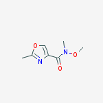 N-methoxy-N,2-dimethyl-oxazole-4-carboxamide结构式
