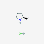 Structure of (2S)-2-(Fluoromethyl)pyrrolidine hydrochloride