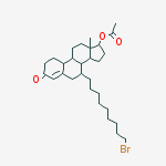 (7ALPHA,17BETA)-17-(乙酰氧基)-7-(9-溴壬基)雌甾-4-烯-3-酮结构式