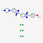 Structure of HOECHST 33342 (TRIHYDROCHLORIDE), 98%