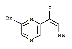 Structure of 2-BROMO-7-IODO-5H-PYRROLO[2,3-B]PYRAZINE
