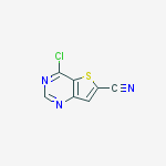 Structure of 4-chlorothieno[3,2-d]pyrimidine-6-carbonitrile