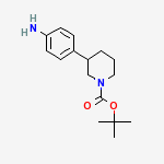Structure of 3-(4-AMINO-PHENYL)-PIPERIDINE-1-CARBOXYLIC ACID TERT-BUTYL ESTER