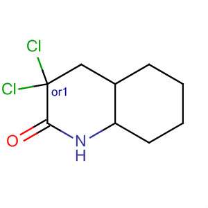Structure of 2(1H)-Quinolinone, 3,3-dichlorooctahydro-, trans-