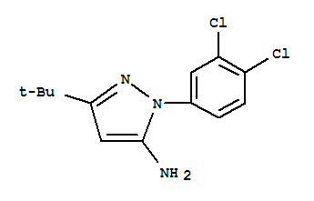 Structure of 5-TERT-BUTYL-2-(3,4-DICHLORO-PHENYL)-2H-PYRAZOL-3-YLAMINE