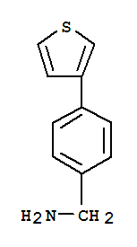 [4-(噻吩-3-基)苯基]甲胺结构式