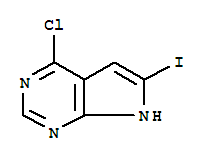 Structure of 4-chloro-6-iodo-7H-pyrrolo[2,3-d]pyrimidine