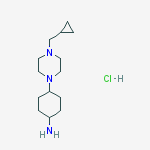Structure of Cyclohexanamine, 4-[4-(cyclopropylmethyl)-1-piperazinyl]-, hydrochloride , trans-