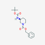 (S)-1-CBZ-3-N-BOC-氨基哌啶结构式